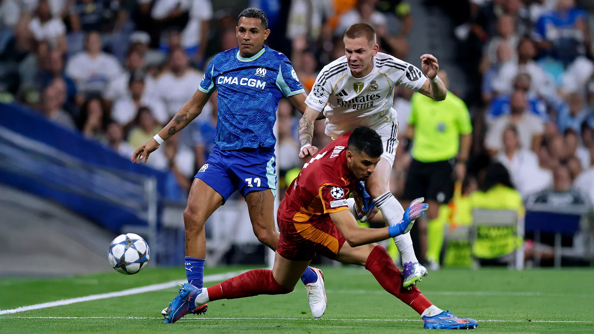 Serata complicata quella del Real Madrid contro l'Olympique Marsiglia
