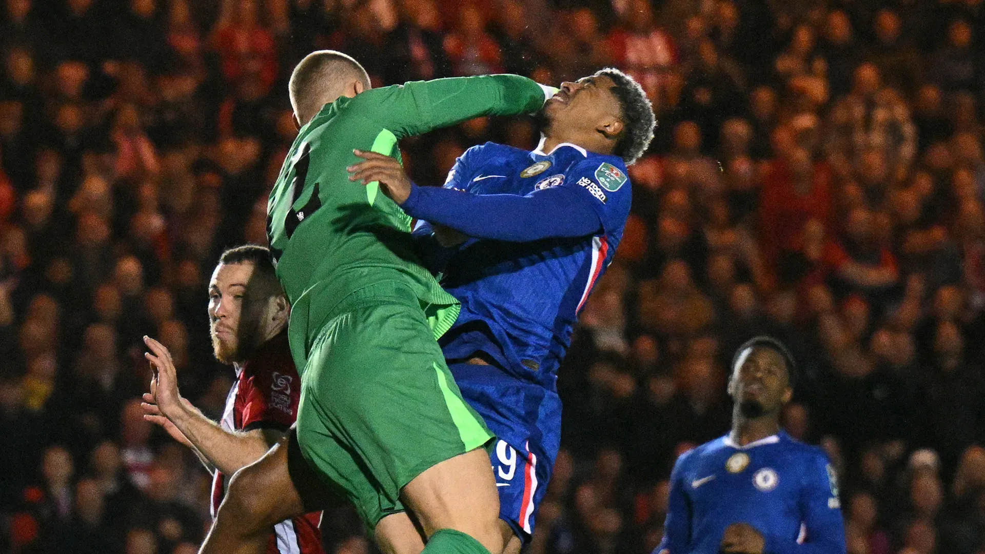L'incidente è avvenuto durante la sfida di Coppa di Lega tra Lincoln City e Chelsea
