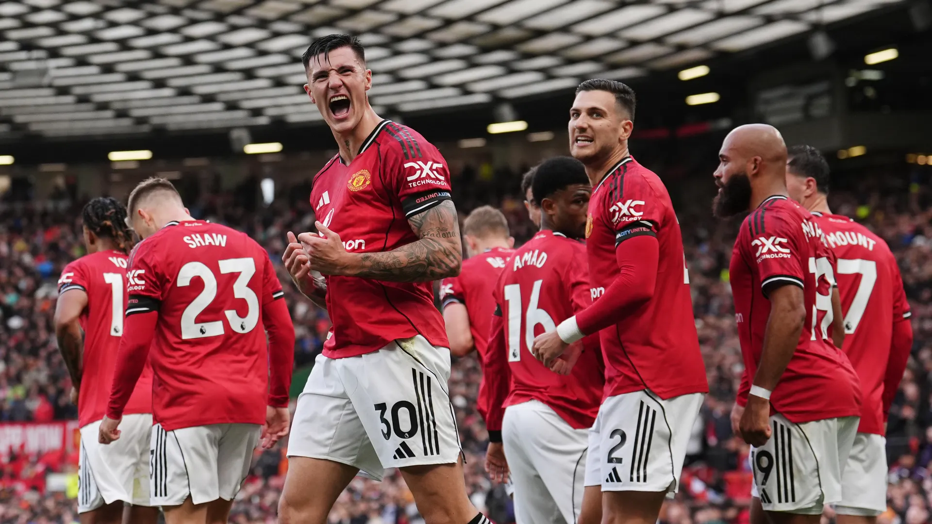 Poco dopo la mezz'ora i Red Devils hanno raddoppiato