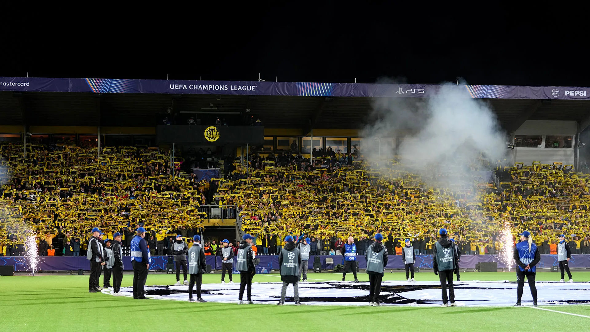 Grande spettacolo prima del calcio d'inizio di Bodo/Glimt-Tottenham