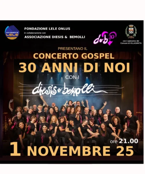 Coro Gospel Diesis e Bemolli e Fondazione LELE Onlus uniscono le forze per un grande concerto-evento