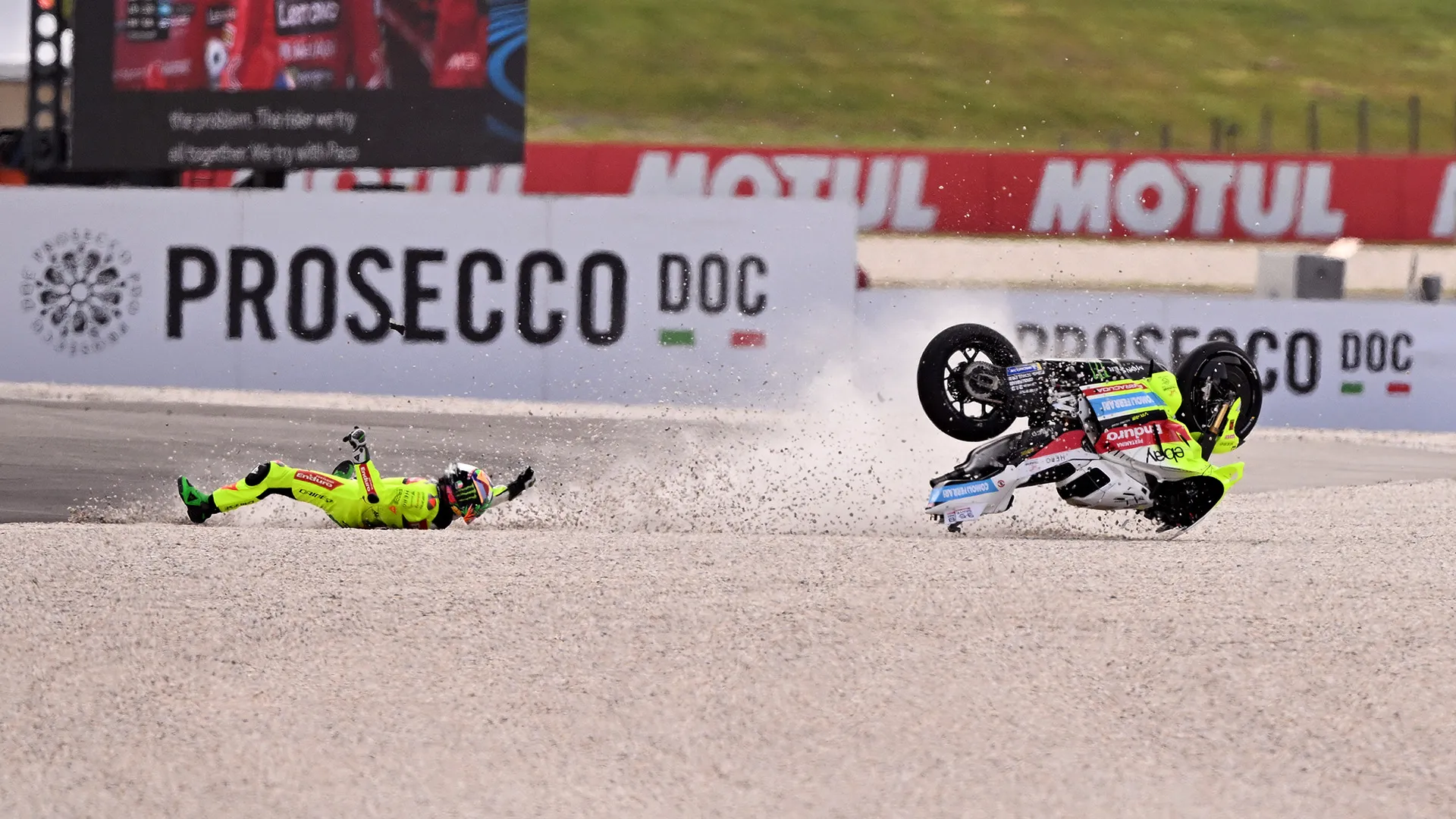 Brutto incidente, fortunatamente senza conseguenze, anche per il pilota della MotoGP Franco Morbidelli
