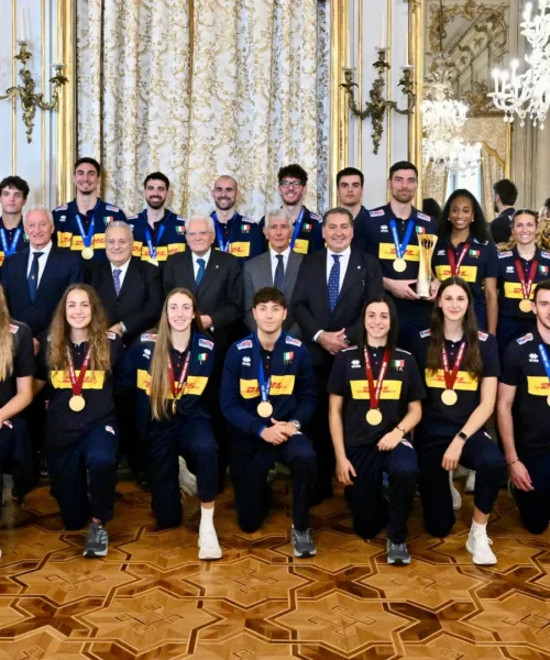 Italvolley dal presidente Mattarella ma tre assenze fanno rumore: le foto