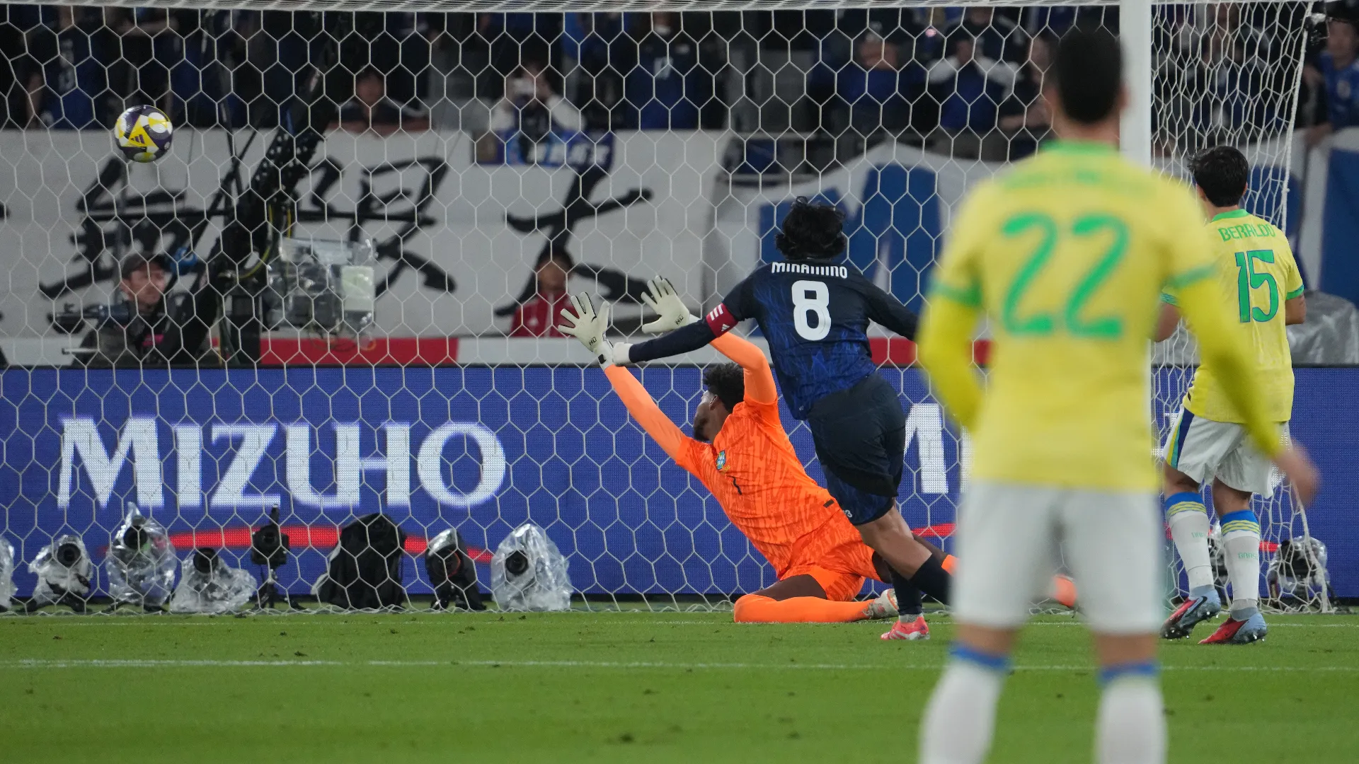 Al 52' Minamino ha segnato il gol del 2-1 e ha iniziato a far tremare i campioni brasiliani