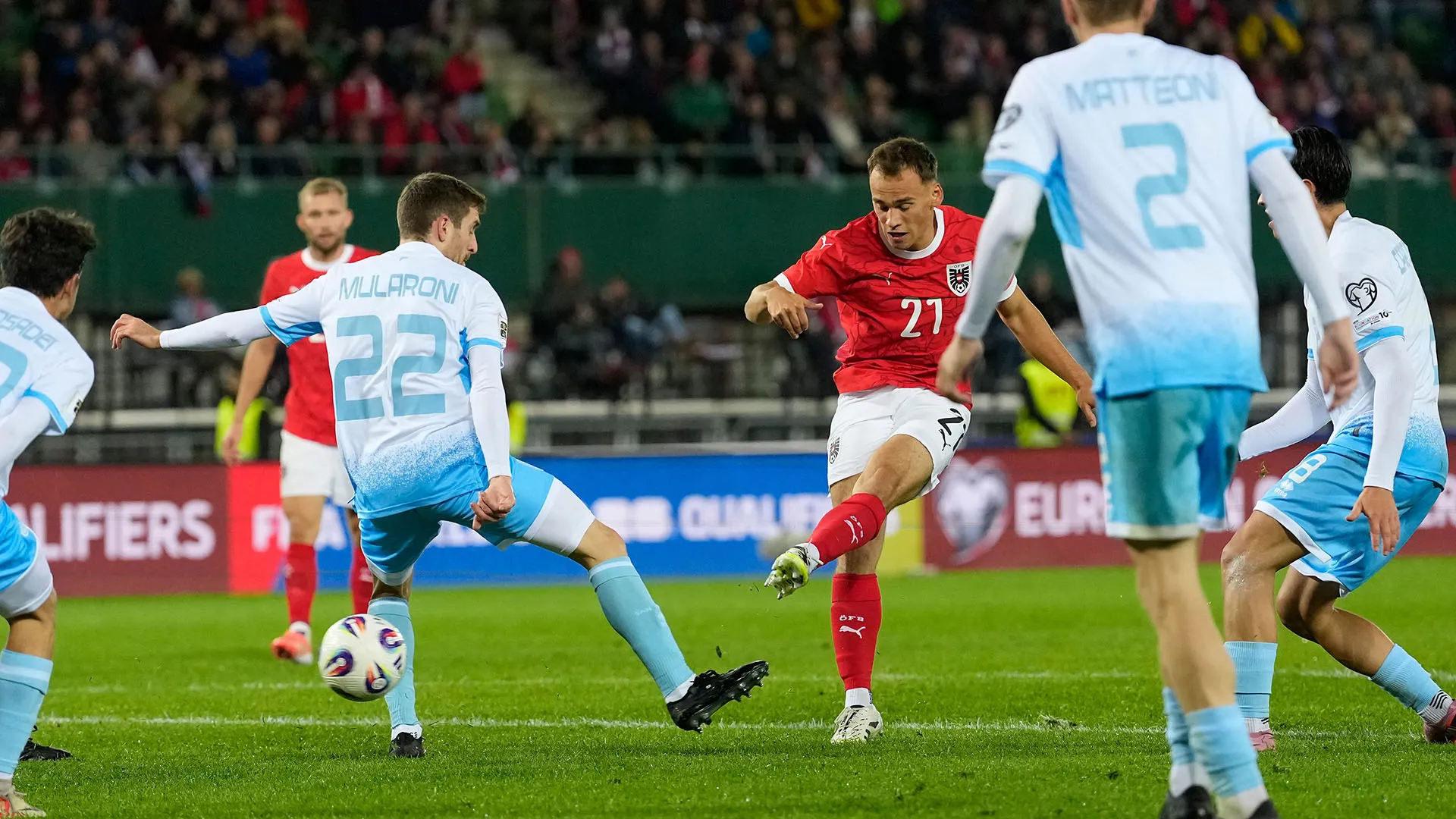 Al 76' Nikolaus Wurmbrand ha segnato l'8-0