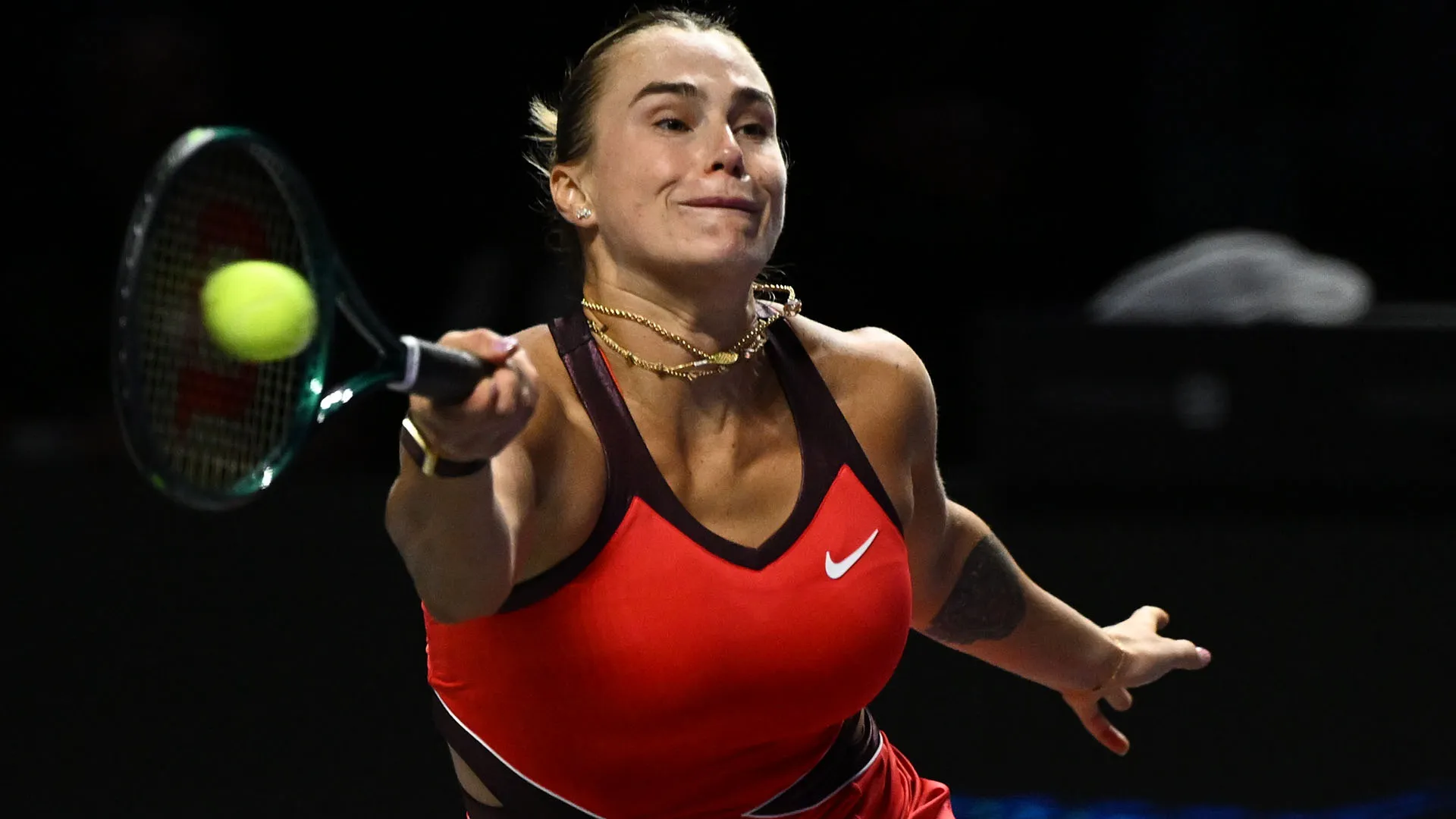 La tennista bielorussa era molto nervosa durante la partita contro Jessica Pegula