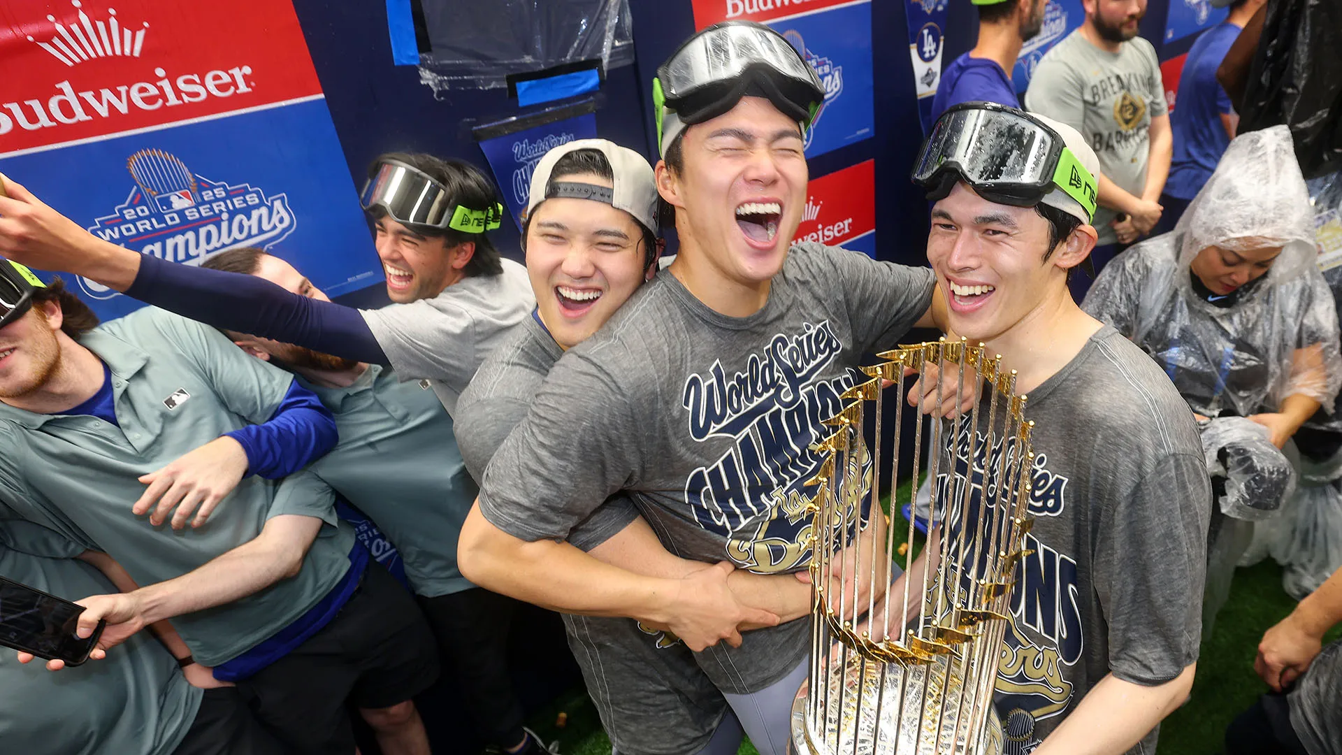 Le immagini della festa del magico trio giapponese dei Dodgers
