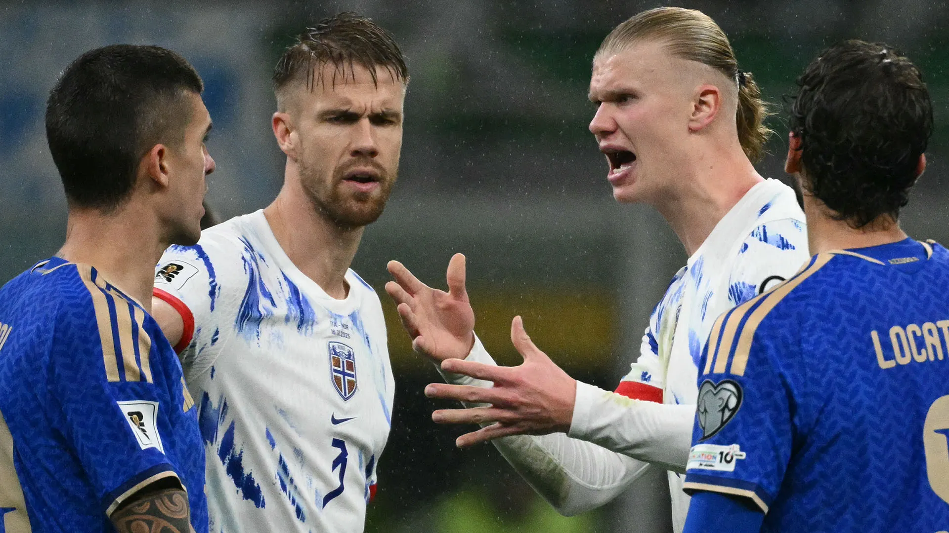 Poco prima del triplice fischio Erling Haaland ha avuto qualcosa da ridire a Gianluca Mancini