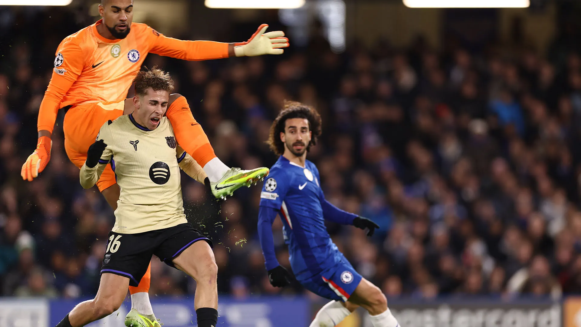 Fermín López è stato travolto da Robert Sánchez e ha urlato dal dolore