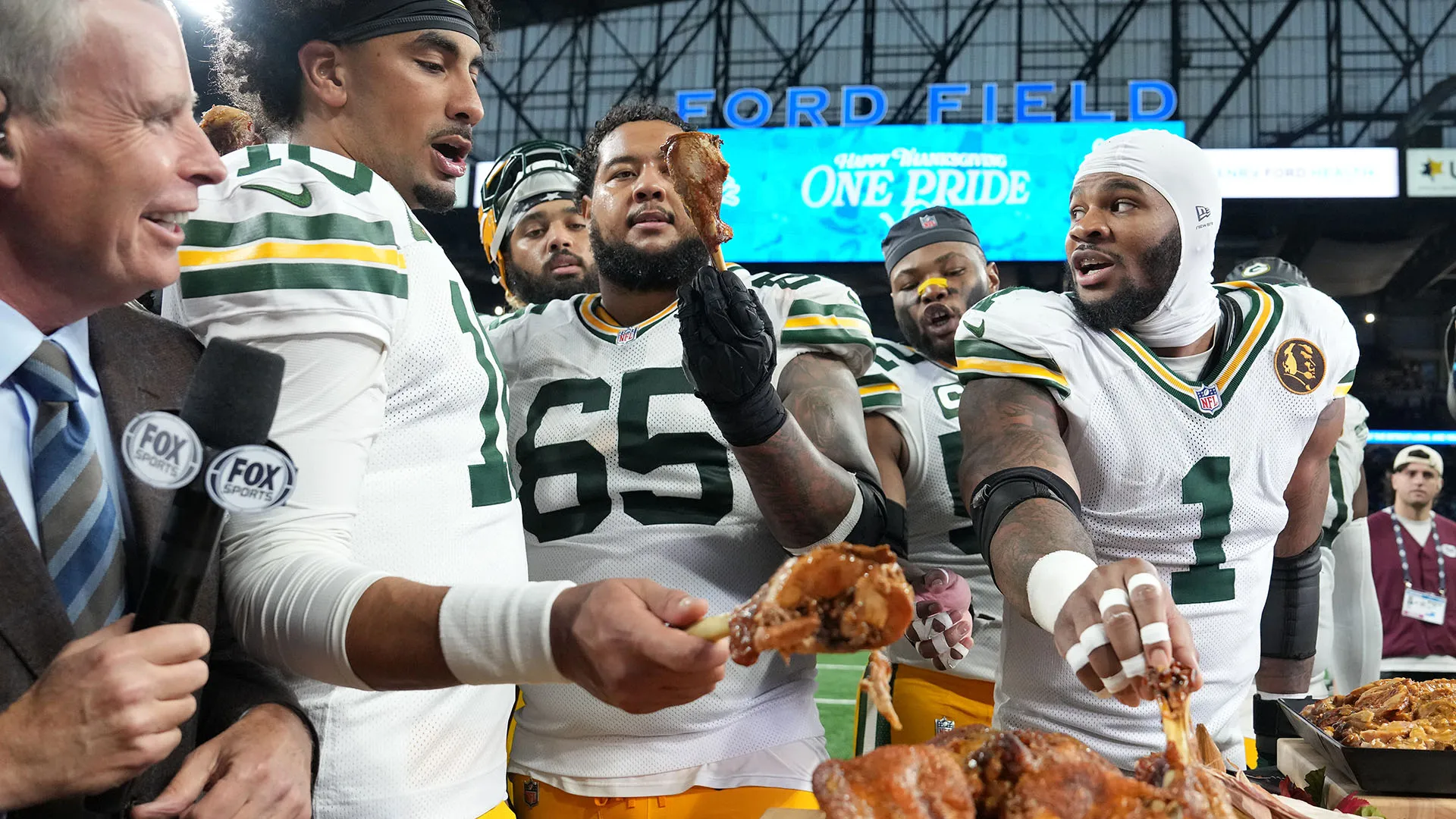 Non poteva mancare il tacchino, simbolo della festa nazionale