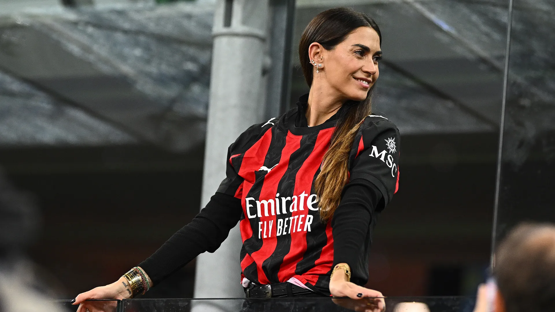 Capita spesso di vederla a San Siro in occasione delle partite della squadra rossonera
