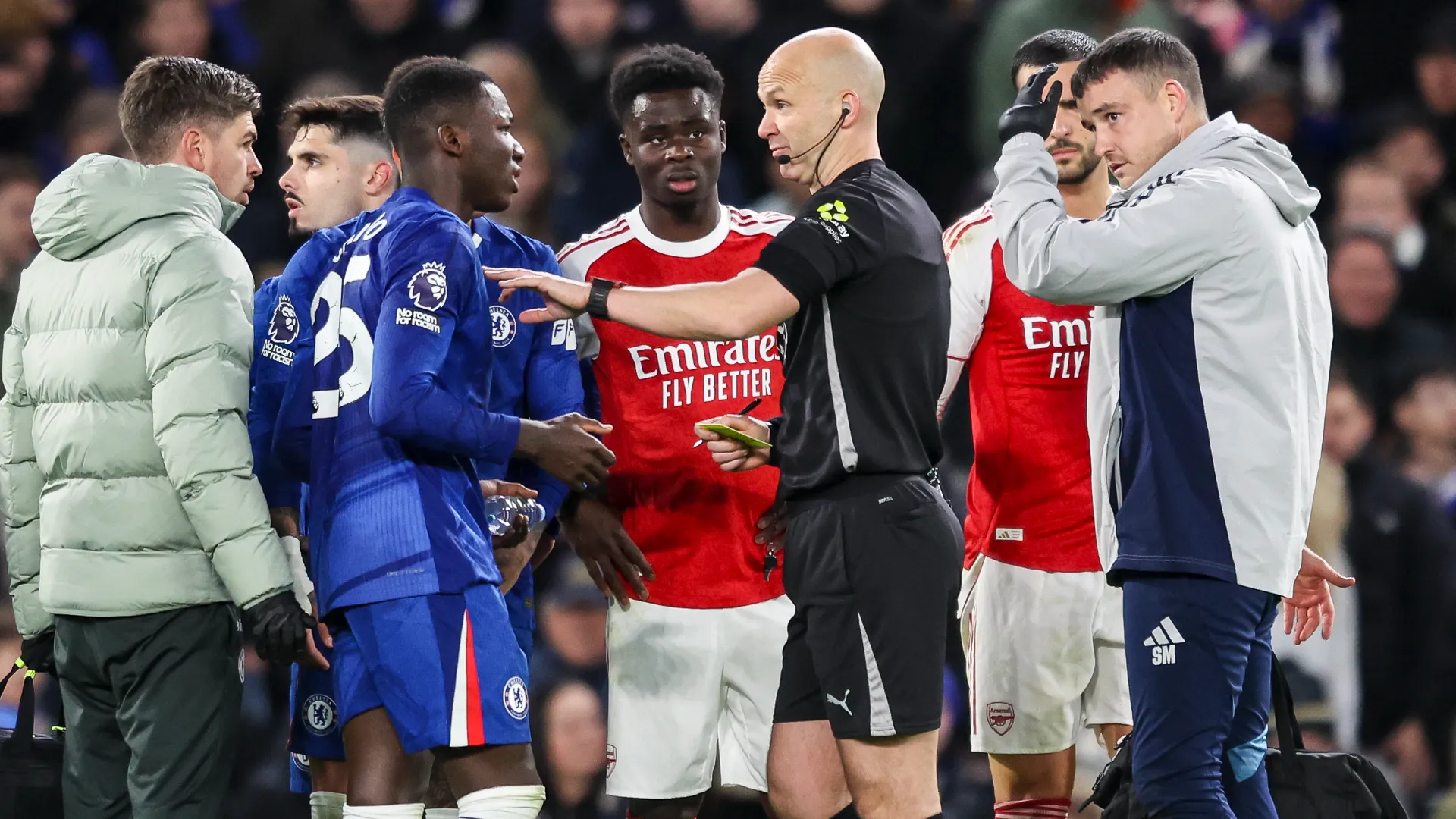 La partita del centrocampista del Chelsea contro l'Arsenal è durata appena 38 minuti