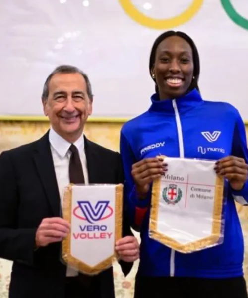 Milano celebra la Numia Vero Volley, Paola Egonu raggiante. Le foto