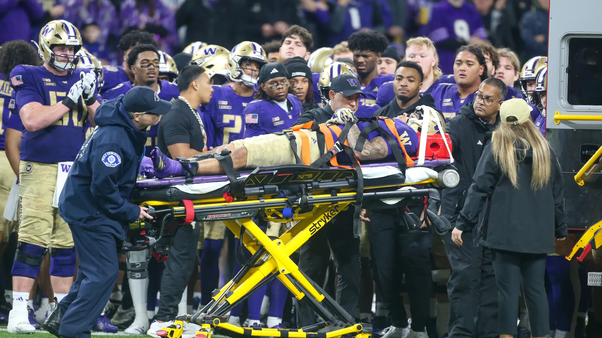 Il campione era vigile mentre veniva caricato in ambulanza