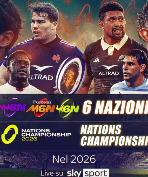 Il Sei Nazioni e Il Nations Championship su Sky Sport nel 2026