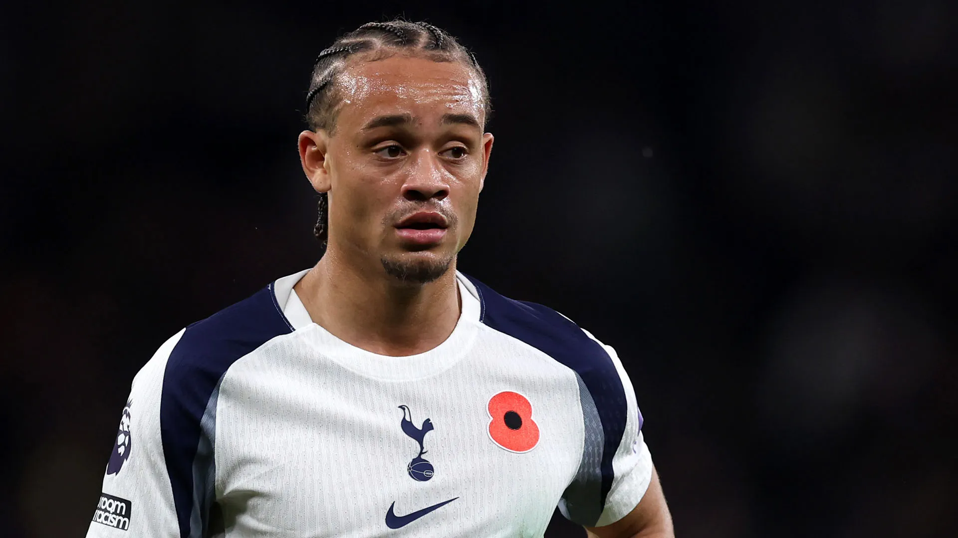 Xavi Simons è entrato al settimo minuto per sostituire l'infortunato Lucas Bergvall
