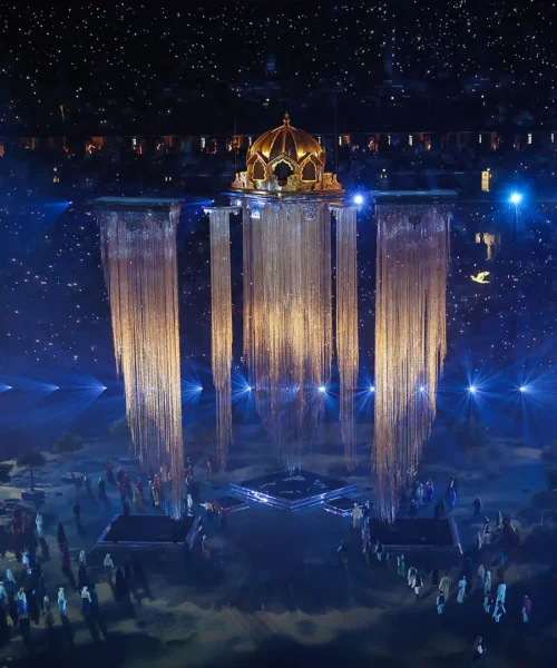 Le immagini della spettacolare cerimonia d’apertura della Coppa araba