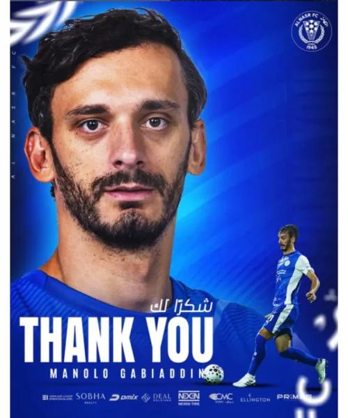 Gaffe nel saluto a Manolo Gabbiadini: scivolone del club