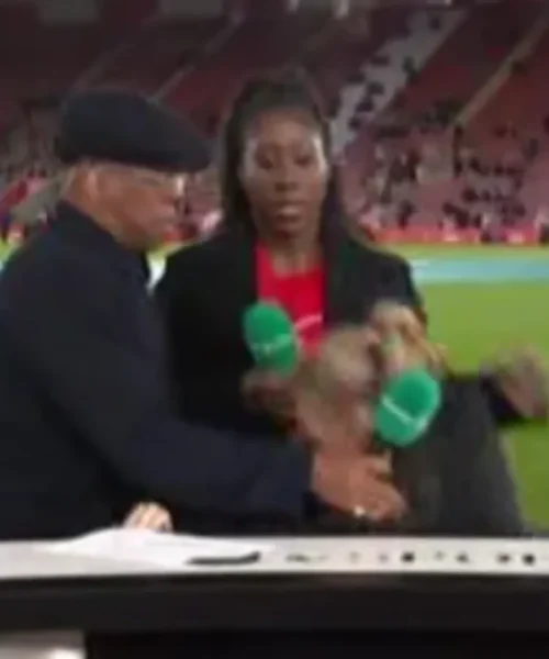 Crolla a terra in diretta tv, enorme spavento per Laura Woods. Foto