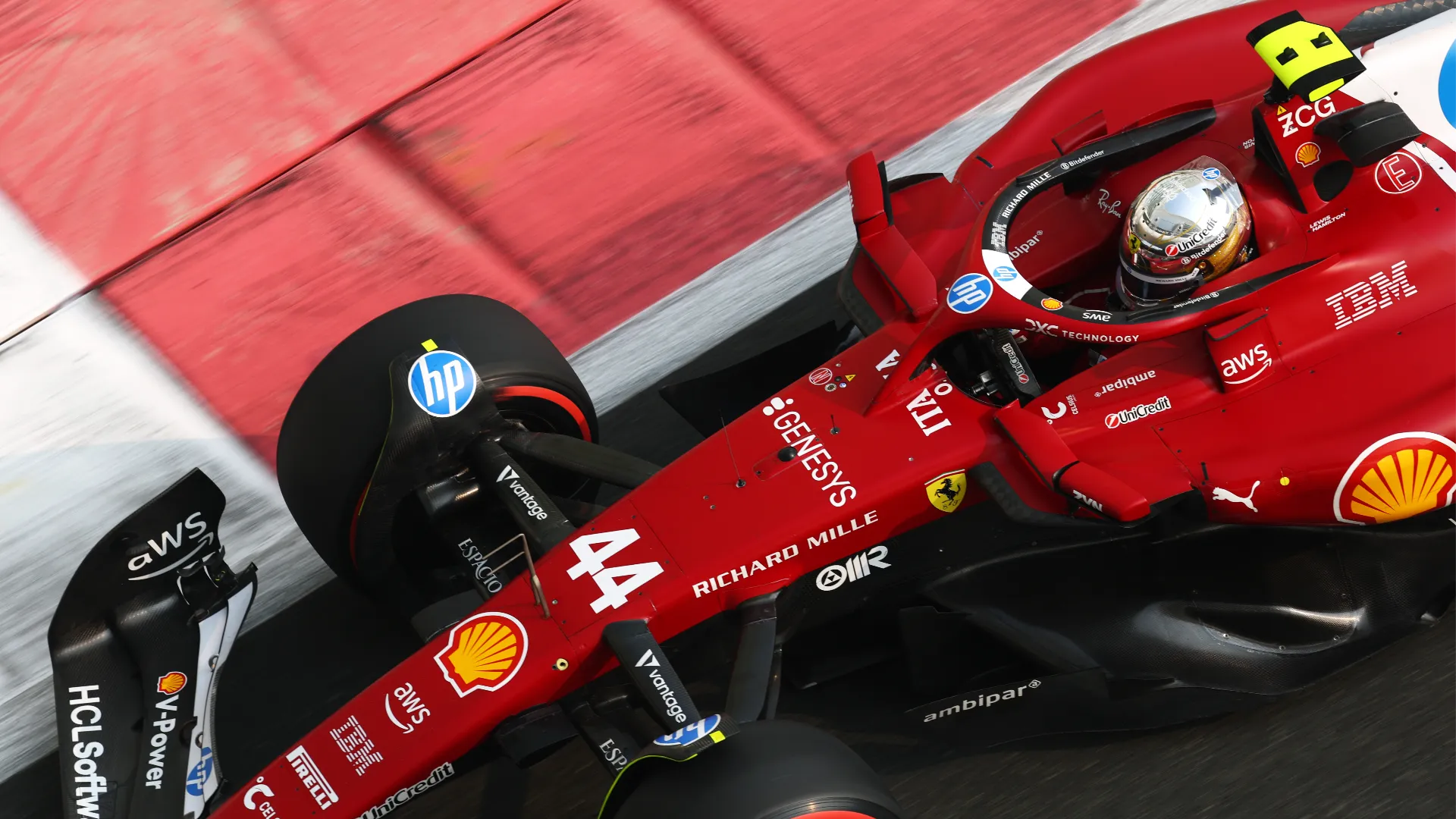 Hamilton è finito in testacoda con la sua Ferrari a 30 secondi dalla fine della sessione