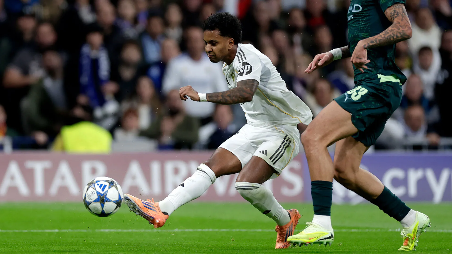 Rodrygo ha portato in vantaggio il Real Madrid al minuto 28, poi la squadra di Pep Guardiola ha ribaltato la partita
