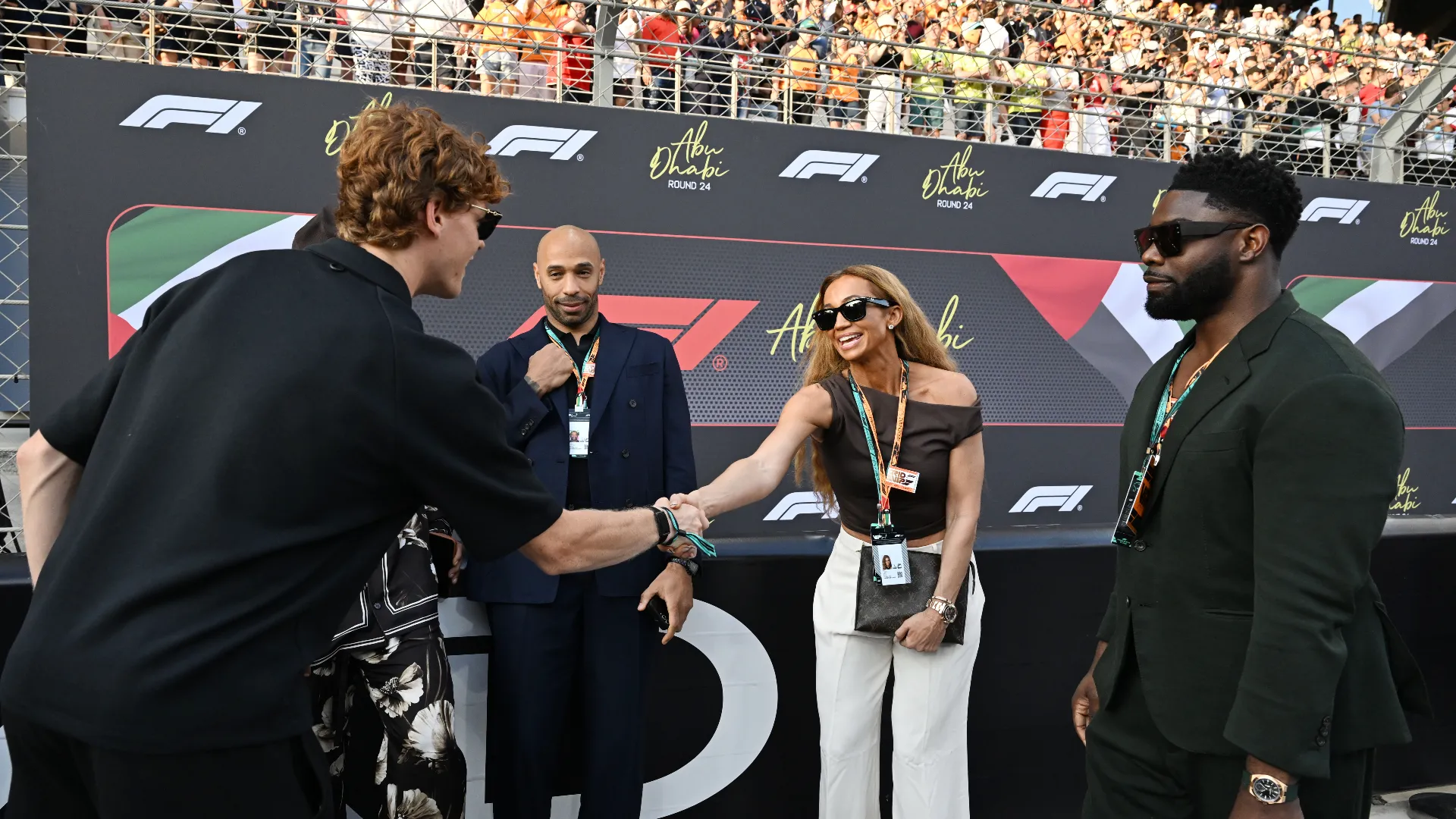 Il numero 2 del mondo è sceso anche in pista, incontrando altri  VIP presenti nel circuito