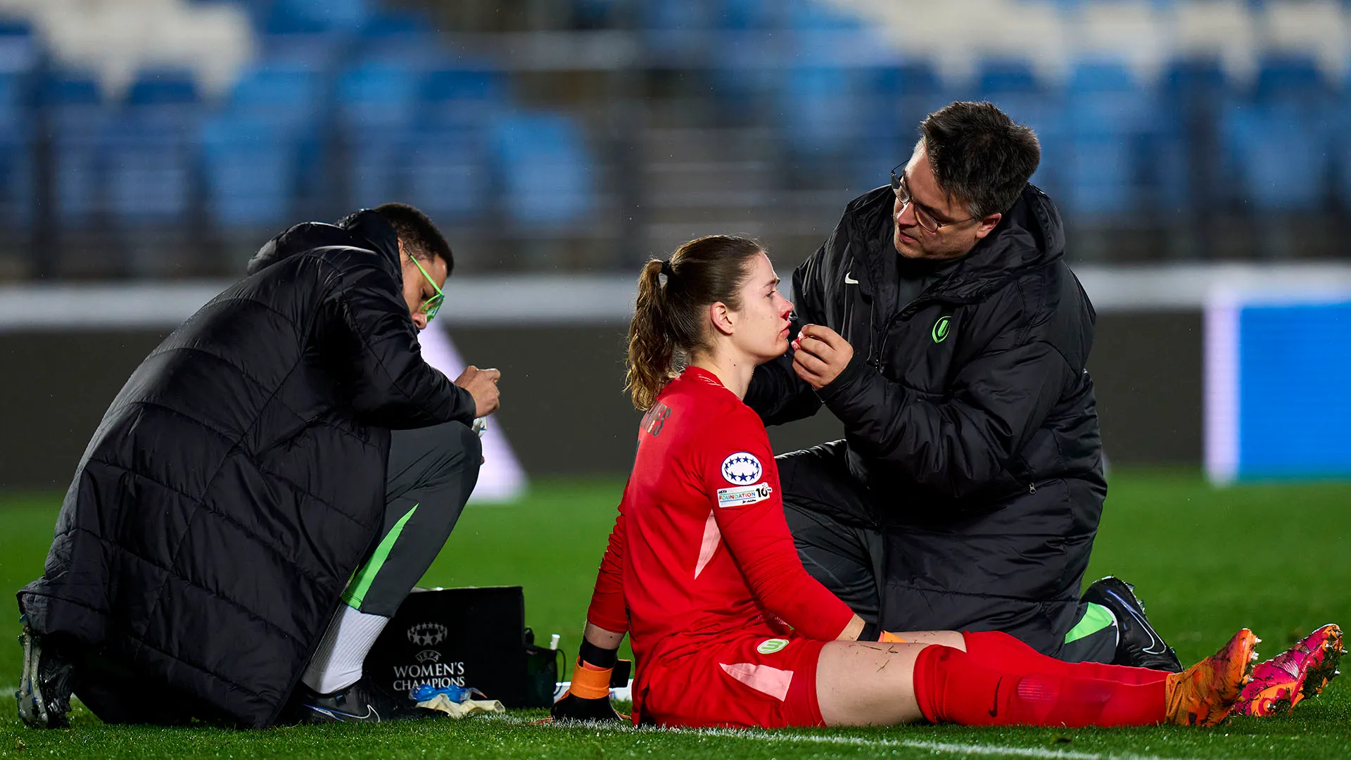 Stina Johannes era piuttosto scossa dopo lo scontro e le sono serviti diversi minuti per riprendersi