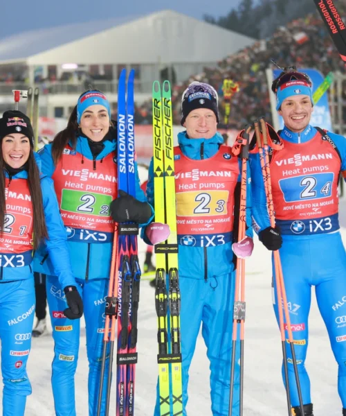 Fantastica Italia! La staffetta mista del biathlon si regala un successo da sogno