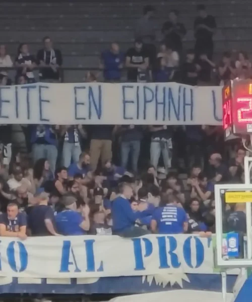 Cantù, solidarietà verso i tifosi del Paok