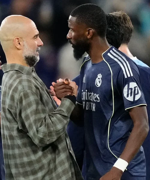 Antonio Rüdiger contro Pep Guardiola, le foto del brutto episodio