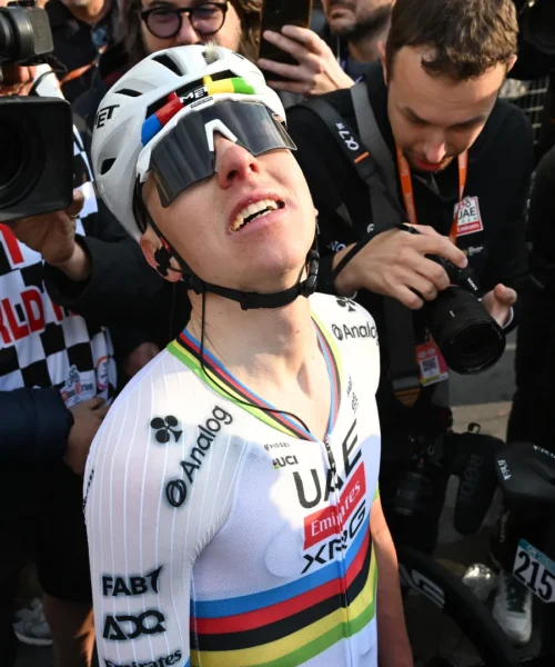 Tadej Pogacar cade ma vince la Milano-Sanremo: confessione da brividi