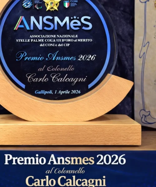 A Carlo Calcagni il Premio ANSMES 2026: “Onore e responsabilità”