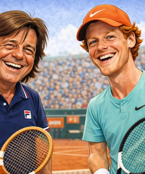 Jannik Sinner batte Adriano Panatta in quattro set