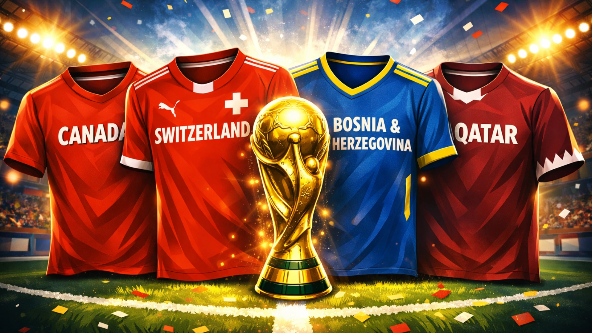 Mondiali 2026, ultima giornata Gruppo B: cosa serve a Canada, Svizzera, Bosnia Erzegovina e Qatar