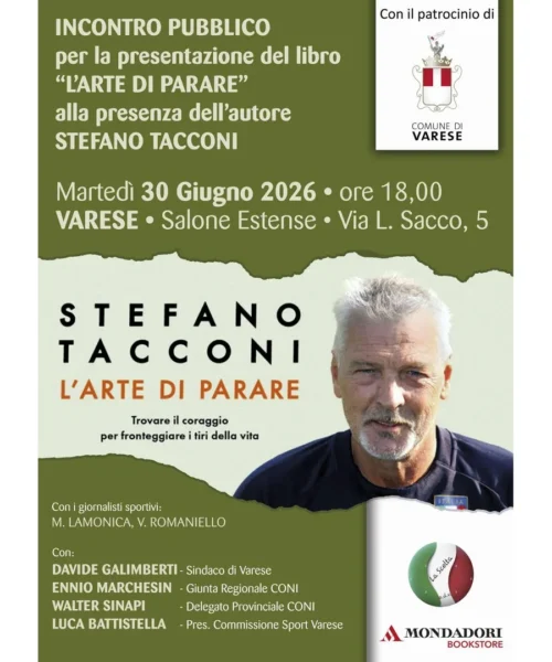 Stefano Tacconi presenta a Varese il suo libro “L’arte di parare”