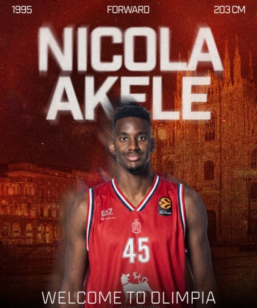Olimpia Milano, ufficiale l’arrivo di Nicola Akele: “Questa opportunità è un privilegio”