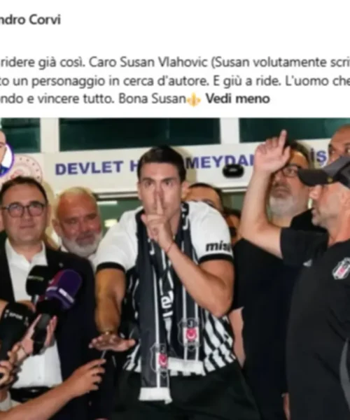 Per l’opinionista viola Dusan Vlahovic diventa ‘Susan’