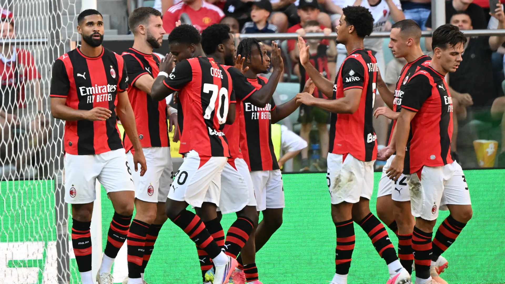 Il Milan ne fa quattro al Manchester United, primo gol di Gonçalo Ramos