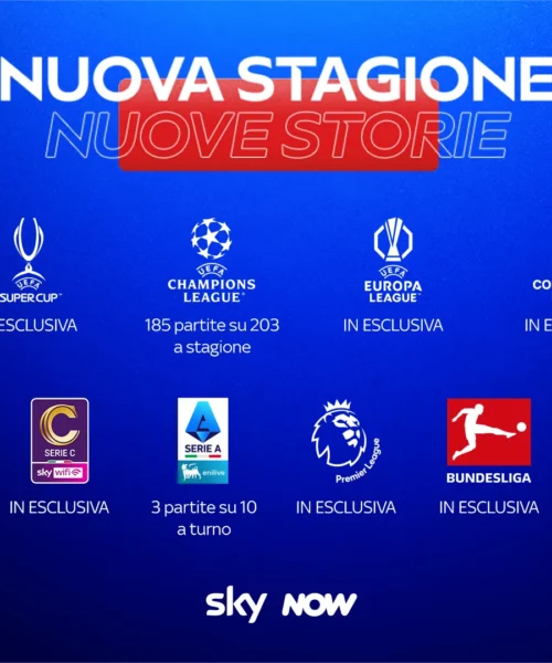 Sky Sport, al via la nuova stagione del grande calcio