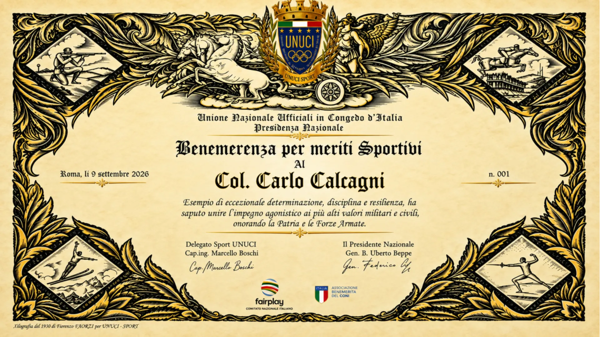Carlo Calcagni protagonista a Wellkend: premiato per il coraggio e per i meriti sportivi