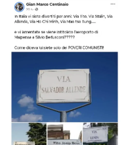L’ex ministro paragona Salvador Allende a Silvio Berlusconi: è caos