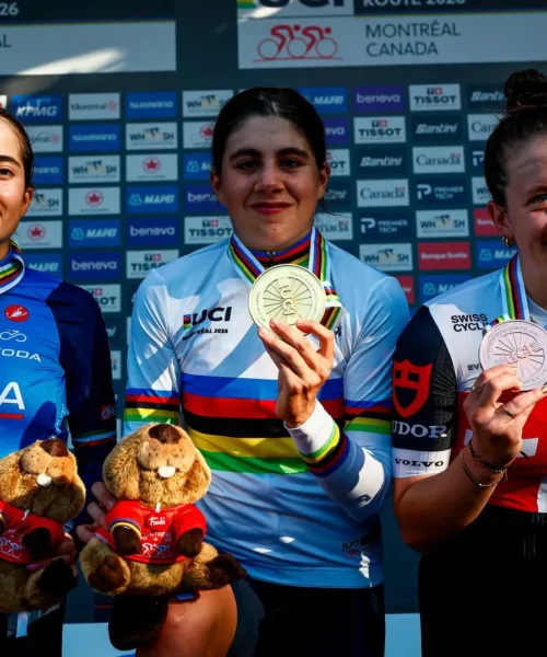 Matilde Rossignoli, argento in volata nella prova in linea femminile juniores